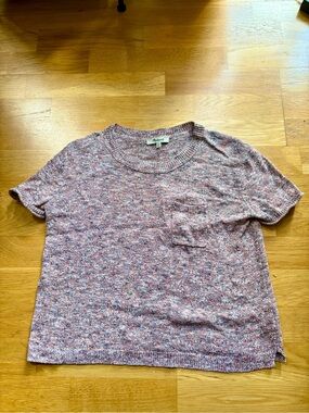 Madewell Heathered Pink Short Sleeve Crewneck Tee